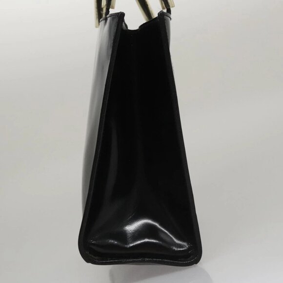 Salvatore Ferragamo Hand Bag Enamel Black Auth 107226 - Picture 6 of 16